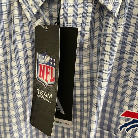 NWT Antigua® Buffalo Bills Structure Button Down Dress Shirt - Picture 4 of 7